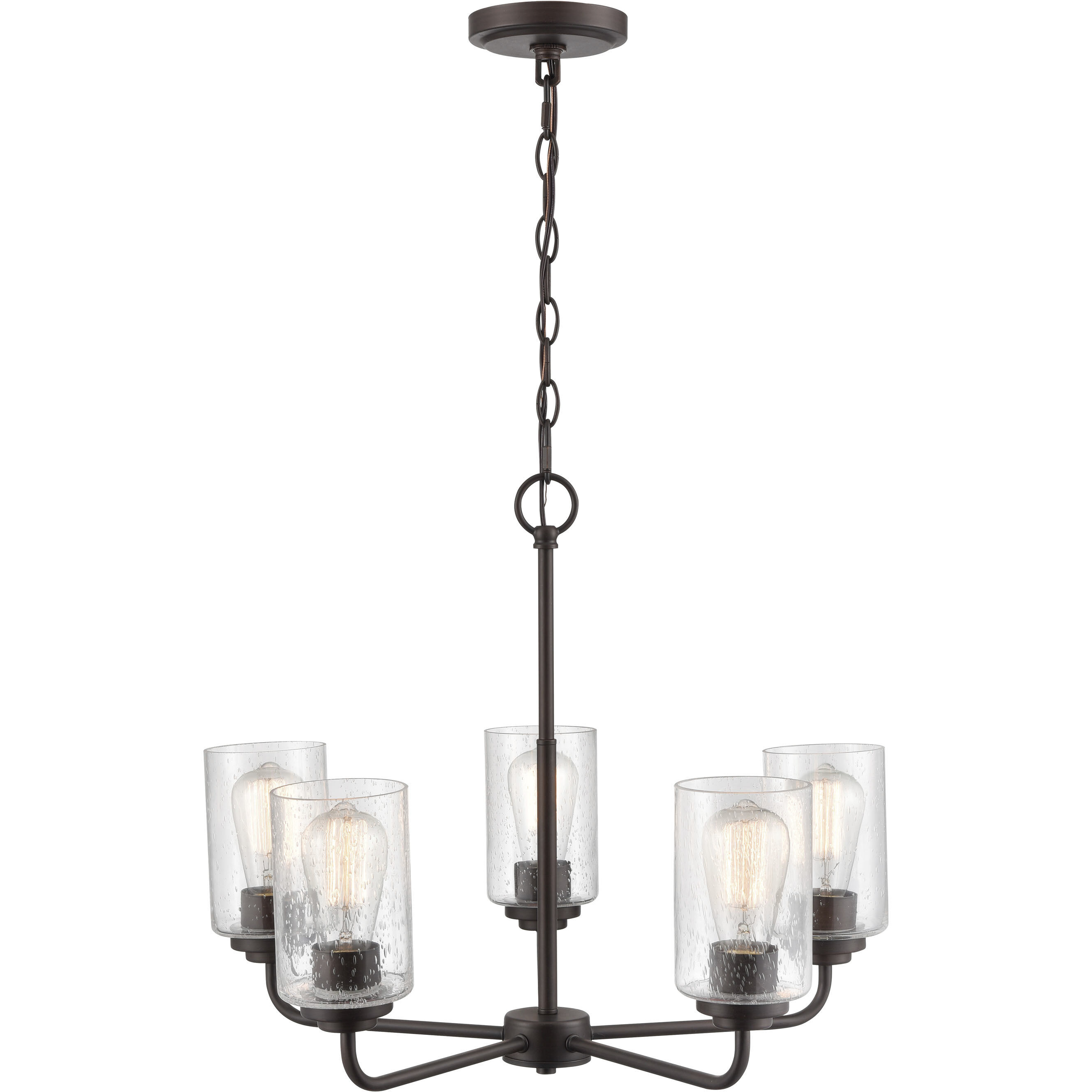 Moven 5 Light 23 inch Rubbed Bronze Chandelier Ceiling Light